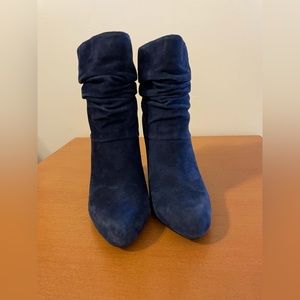 I.N.C. purple/blue suede booties, size 8